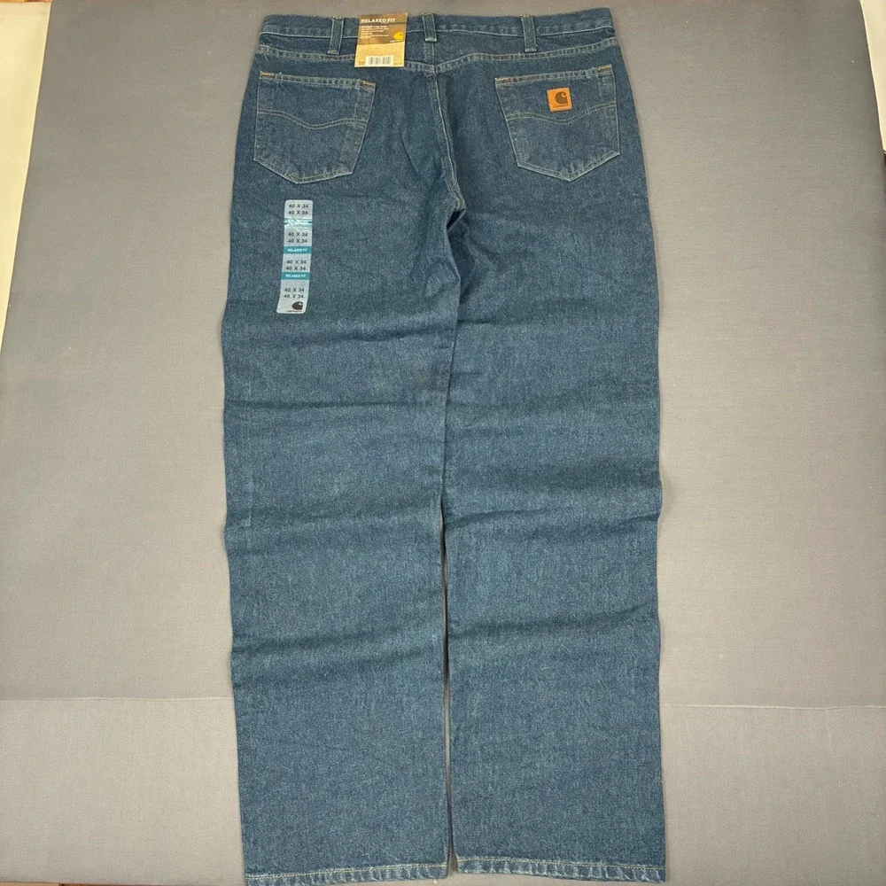 Vintage Carhartt Relaxed Fit Dark Wash Jeans Men's Size 40x34 B460 DVB
